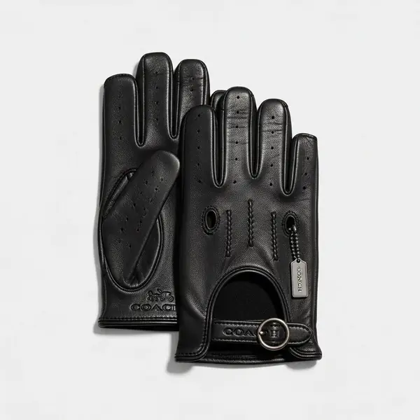 Coach leather driving gloves