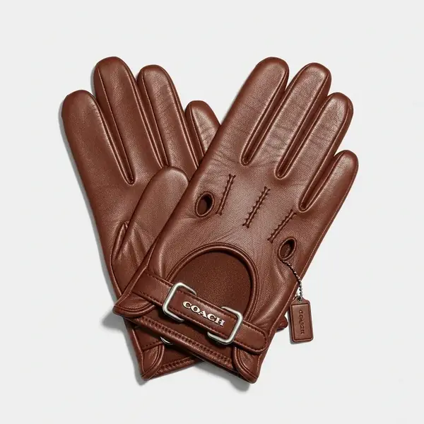 Coach leather driving gloves image 3