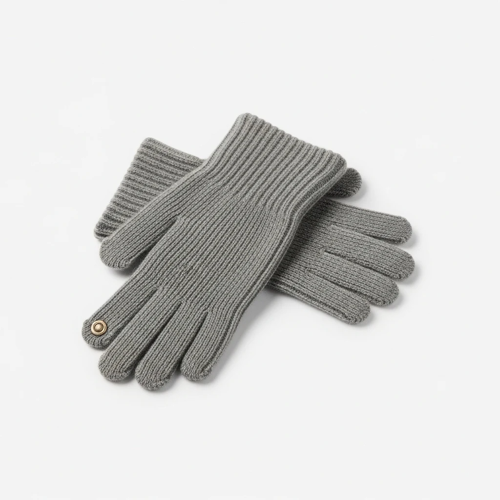 COS ribbed merino gloves image 3