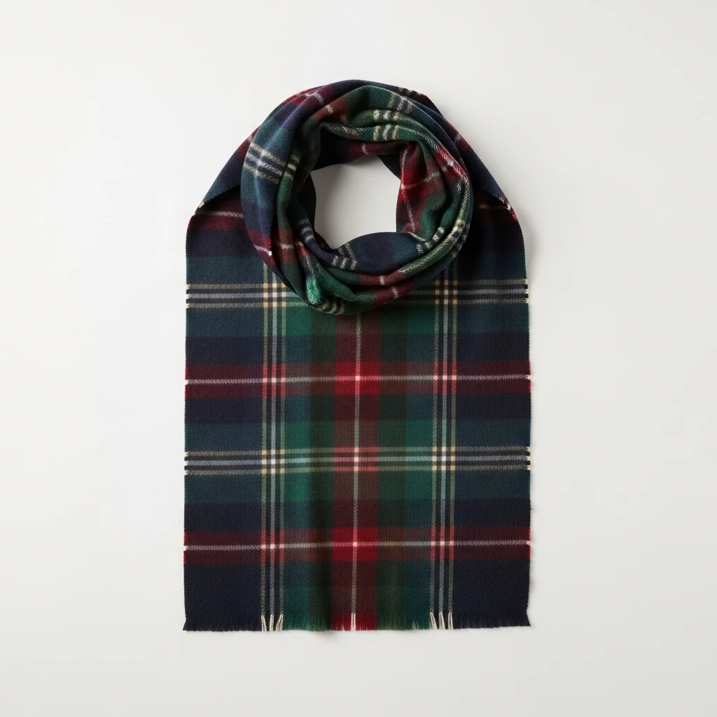 Echo design plaid scarf image 2