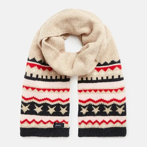 Joules fairisle knit scarf