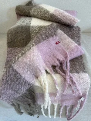 Levi's plaid woven scarf