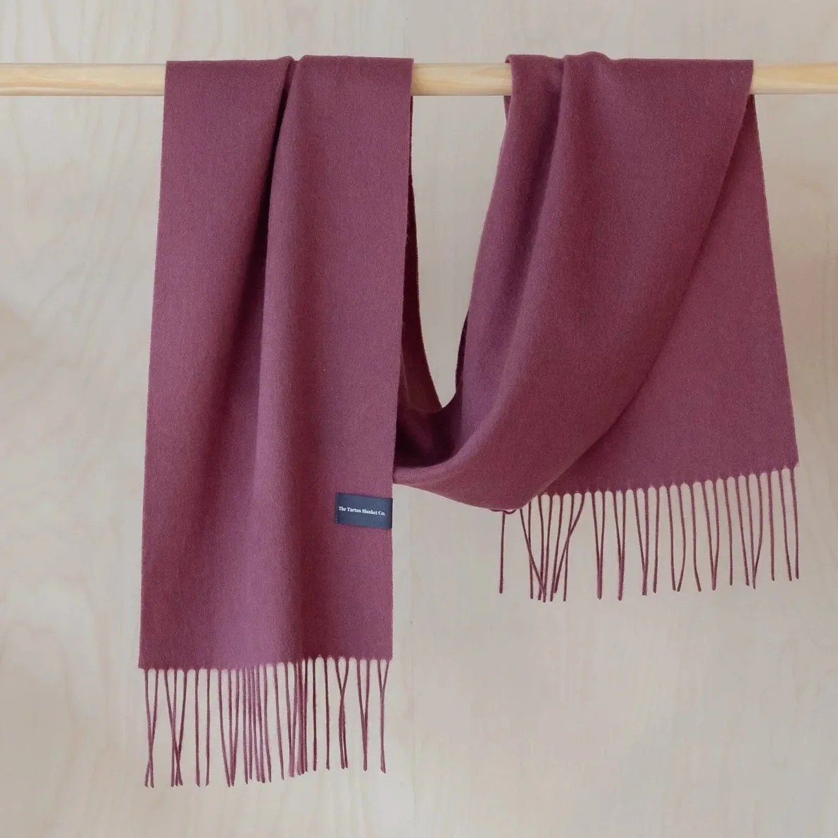 Mulberry plaid lambswool scarf