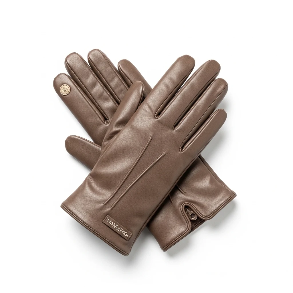 Nanushka faux leather gloves