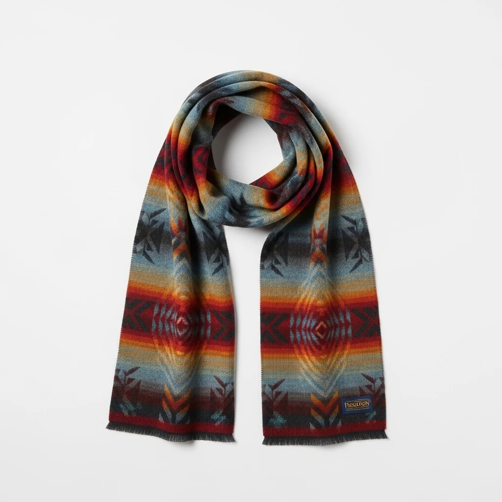 Pendleton wool jacquard scarf image 3