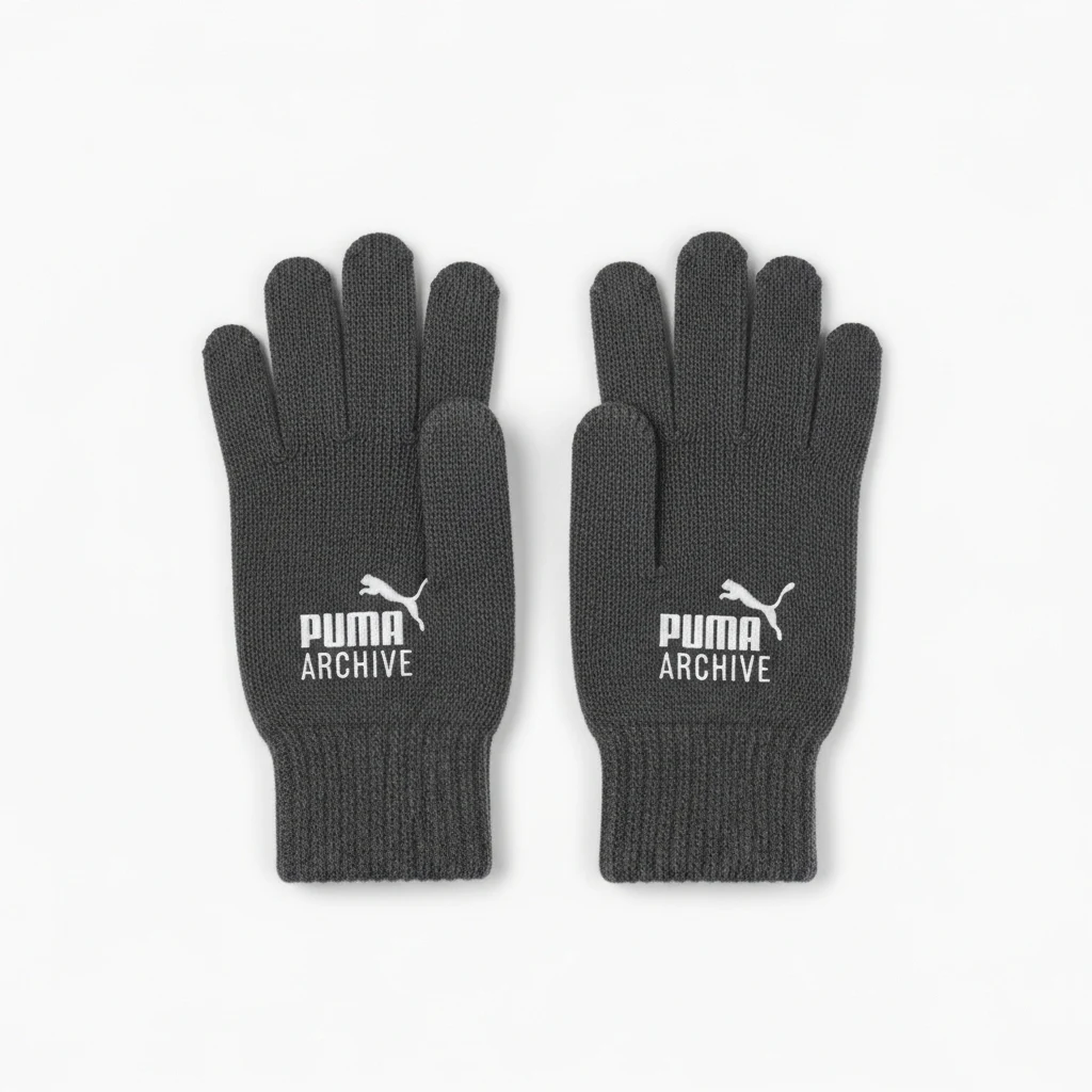 Puma Archive logo knit gloves image 3