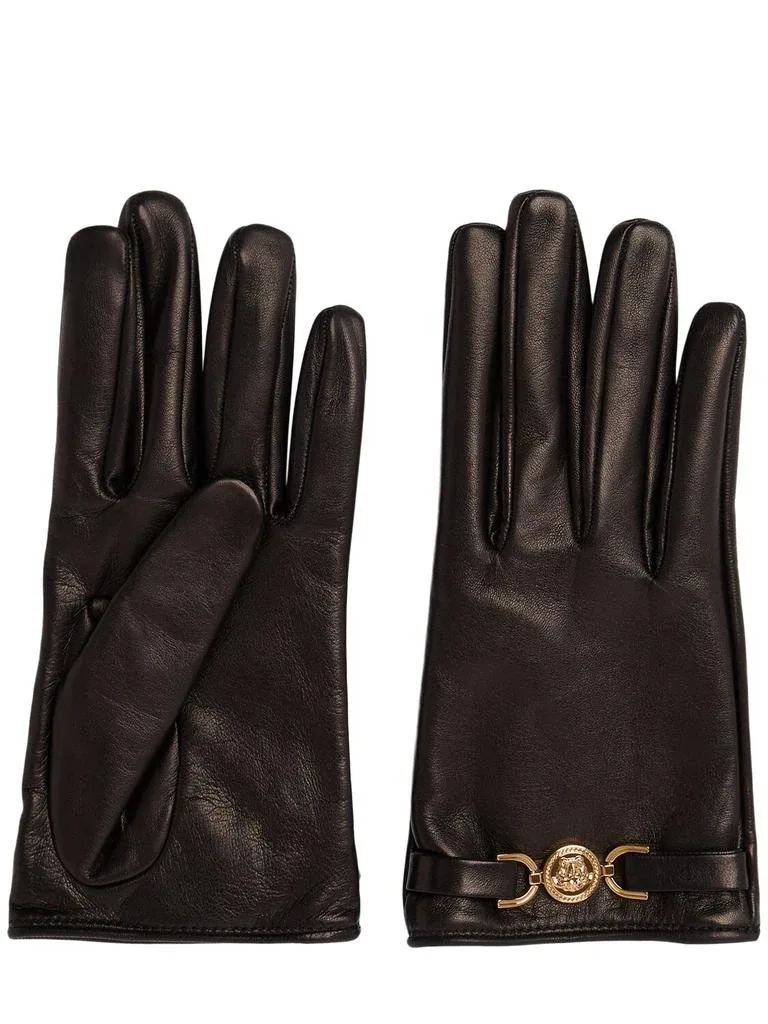 Versace Medusa leather gloves